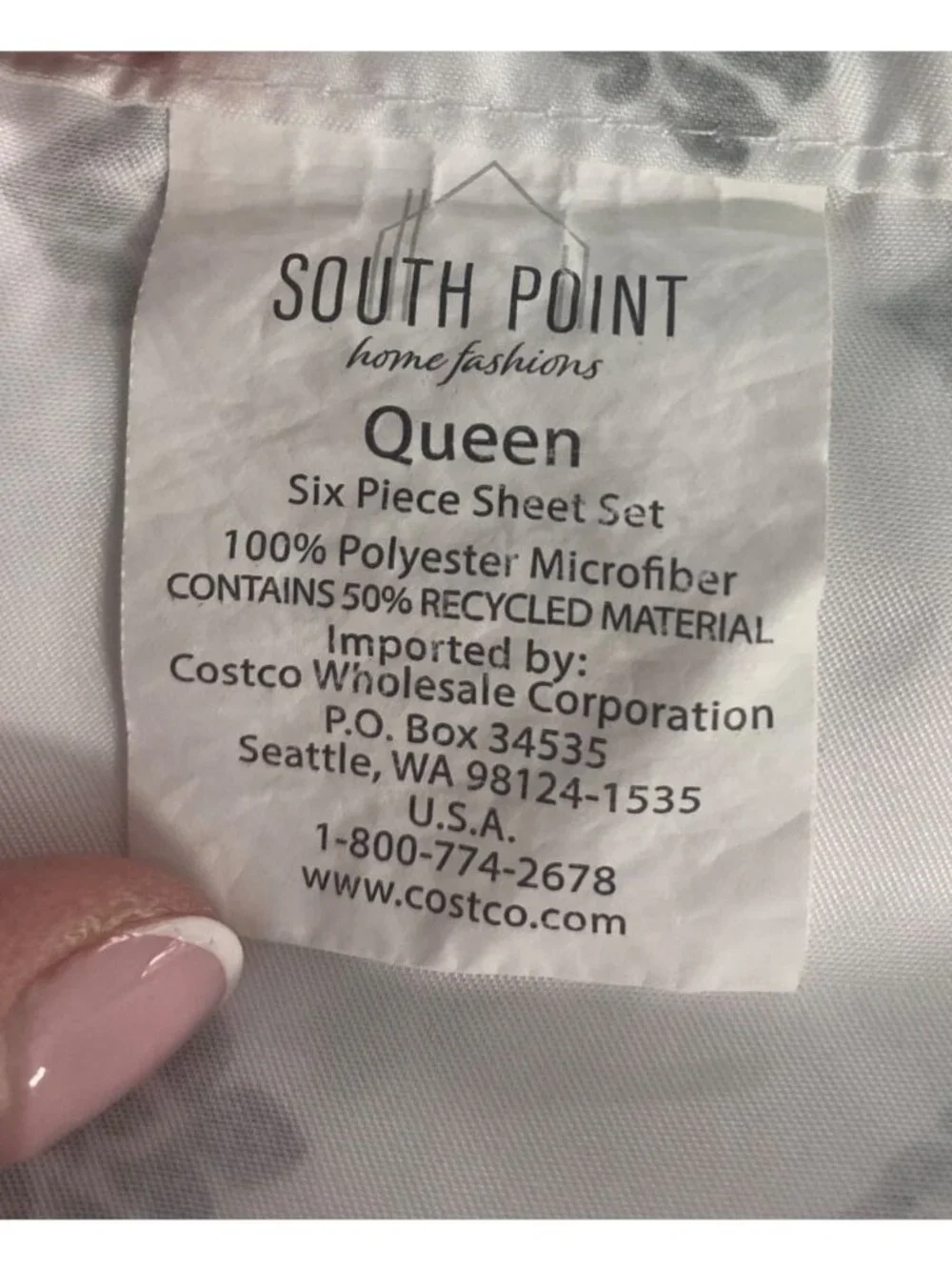 South Point Home Fashions Queen 6 Piece Sheet Set Microfiber Gray Medallion Cost